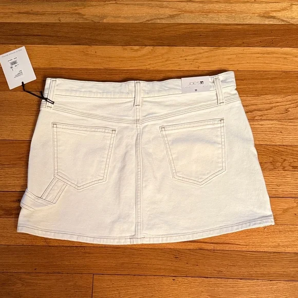 Joe's Jeans The Carpenter Milk White Denim Mini Skirt NWT - Picture 4 of 6